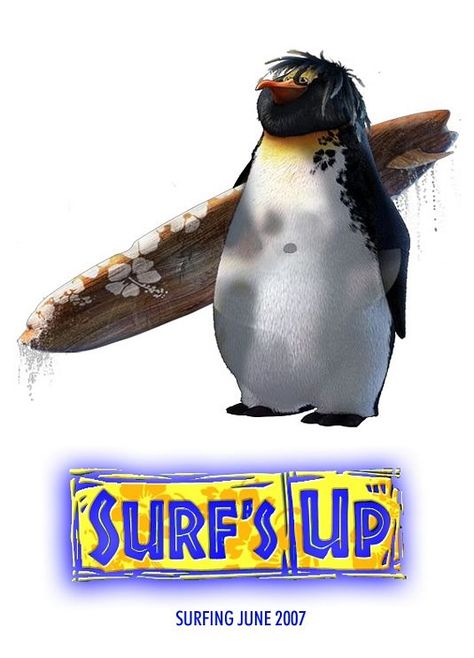 surfs up movie | Surf's Up Movie Poster Surfs Up Tattoo Movie, Surfs Up Movie Quotes, Surfs Up Poster Movie, Surfs Up Movie, Surfs Up Poster, Surfs Up Penguin, Classic Mens Hairstyles, Animated Movie Posters, Z Tattoo