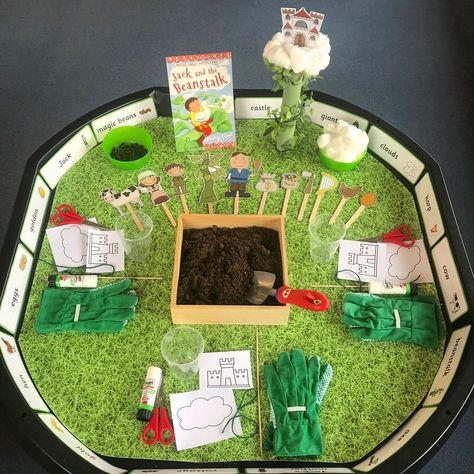 Fairy Tale Tuff Tray Ideas, Jack And The Beanstalk Eyfs Craft, Jack And The Beanstalk Eyfs Tuff Tray, Jack And The Beanstalk Tuff Tray, The Enormous Turnip Eyfs, Fairy Tale Tuff Tray, Jack And The Beanstalk Eyfs, Jack And Beanstalk, Planting Beans