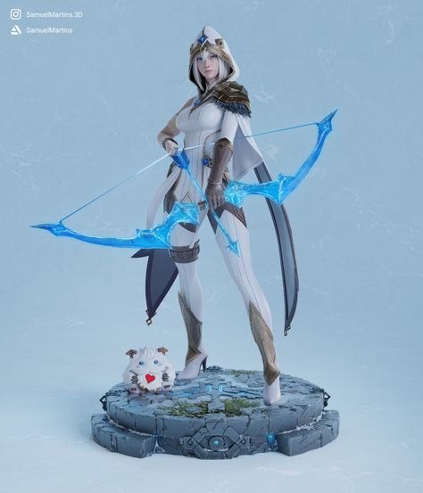 ArtStation - Ashe, the Frost Archer Archer Pose, Ashe League Of Legends, Woman Archer, Archer Characters, Character Poses, Inspirational Artwork, Lol League Of Legends, Cyberpunk Art, Super Glue