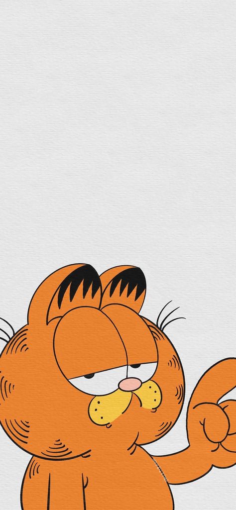 Garfield Wallpaper Aesthetic, Garfield Lockscreen, Silly Garfield, Silly Wallpapers, Iphone Background Inspiration, Garfield 2, Garfield Wallpaper, Garfield Cartoon, Matt Groening