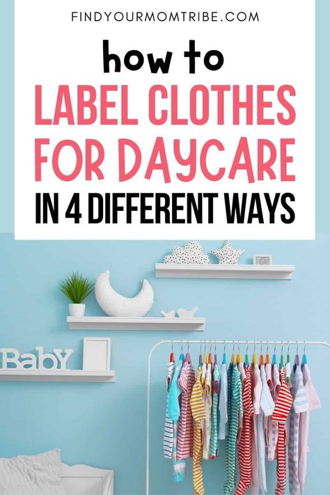 Learning how to label clothes for daycare is a simple task that only requires a bit of initial effort. Here’s how you can do it! Labeling School Supplies With Name, Daycare Clothes, Daycare Outfits, Preschool Labels, Daycare Names, Diy Name Tags, Daycare Bag, Kids Clothing Labels, School Name Labels