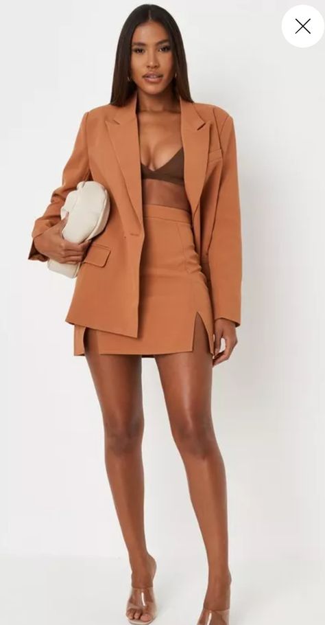 Shades Of Nude Outfit, Nude Outfit, Shades Of Nude, Nude Outfits, Photo Shoot Ideas, Indian Look, Woven Sweater, Brown Outfit, Tailored Blazer