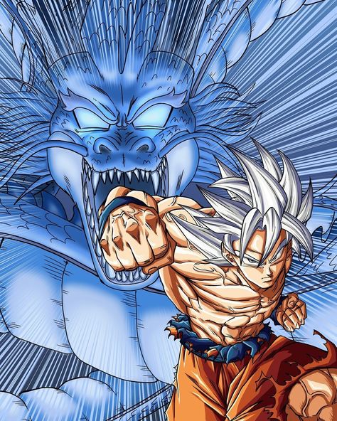 Goku Manga Color, Ss4 Goku, Dbz Art Goku, Mui Goku, Goku Mui, Goku Art, Goku Manga, Dbz Manga, Image Dbz