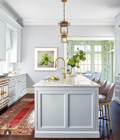 Katie Clooney (@preppyemptynester) • Instagram photos and videos Farrow Ball Light Blue, Carriage House Kitchen, Canada Dream, Collins Interiors, 1940s Cottage, Midwest Home, Norfolk House, Chicken Kitchen, Timeline Design