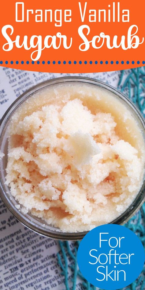 Simple Body Scrub, Vanilla Sugar Scrub, Easy Sugar Scrub, Diy Sugar Scrub Recipe, Body Scrub Recipe, Sugar Scrub Homemade, Homemade Scrub, Sugar Scrub Recipe, Diy Body Scrub