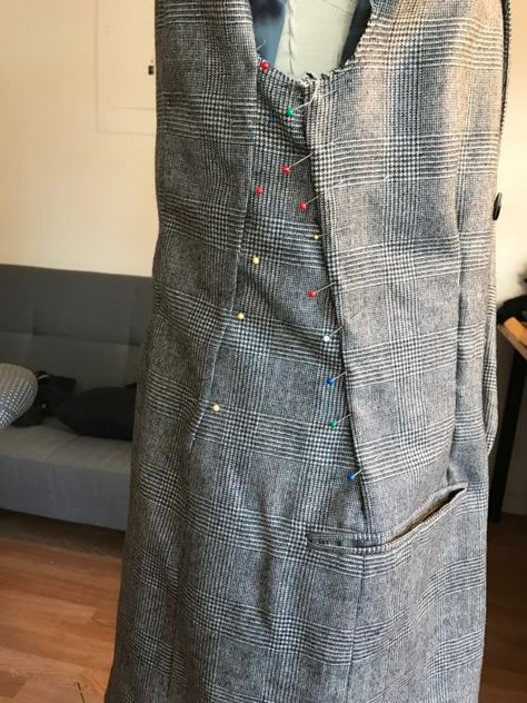 Upcycle Suit Jacket, Blazer Refashion, Rehersal Dress, Upcycled Jackets, Making Clothing, Sewing Alterations, I Gave Up, Truth Be Told, Diy Jacket