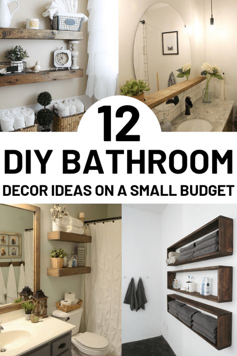 DIY Projects For Bathroom Using Mason Jars and Cheap Dollar Stores items. These DIY bathroom decor ideas are perfect for small spaces and counter tops. Simple tips & tricks to create extra storage and chanfe up the design in your bathroom. Extra Bathroom Decor, Bathroom Counter, Small Bathroom Counter Decor, Bathroom Renovation Diy, Diy Bathroom Makeover, Diy Bathroom Remodel, Diy Bathroom Decor, Shower Design, Décor Diy