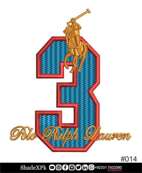 number 3 with horse and writting polo ralph lauren Free Tshirt Design, Polo Ralph Lauren Outfits, Embroidery Stickers, Rhinestone Designs Templates, Painting Logo, Apparel Design Inspiration, Polo Horse, Apple Watch Bands Women, Sailor Shirt