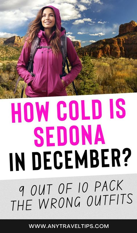 What to wear in Sedona in December/early winter? Please, do not make the most common packing mistakes! Read our outfit tips, packing tips, weather insights (is it cold? does it snow), hiking tips and the best things to do (hint: it's a jeep tour!!) Sedona Hiking Outfit, Sedona Arizona Travel, December Weather, Arizona Winter, Snow Hiking, December Outfits, Outfit Tips, Hiking Outfit Winter, Early Winter