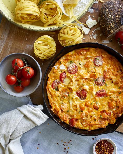 Easy Pasta Frittata | The Kitchn Leftover Spaghetti Recipe, Pasta Frittata, Kid Friendly Meals Dinner, Leftover Spaghetti, Dinner On A Budget, Frittata Recipes, Kid Friendly Dinner, Spaghetti Recipes, Dinner Recipes For Kids