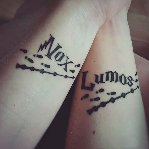 Brother Sister Tattoo Harry Potter, Small Harry Potter Best Friend Tattoos, Friendship Tattoos Harry Potter, Sister Harry Potter Tattoos, Matching Harry Potter Tattoos Friends, Harry Potter Tattoos Couple, Harry Potter Couples Tattoos, Harry Potter Sibling Tattoos, Matching Tattoos Harry Potter