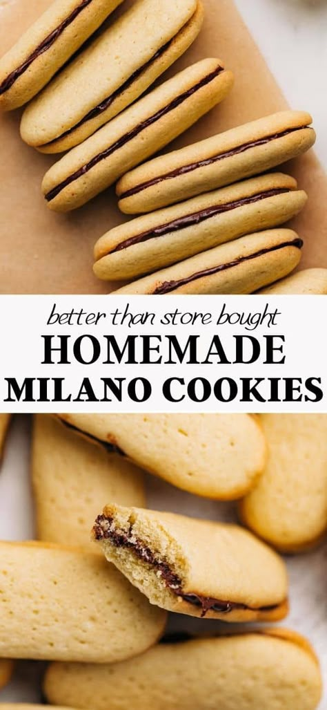 Milano Cookie Recipe, Milano Cookie, Pepperidge Farm Cookies, Milano Cookies, Resepi Biskut, Farm Cookies, Cookie Sandwiches, Pepperidge Farm, Homemade Snacks