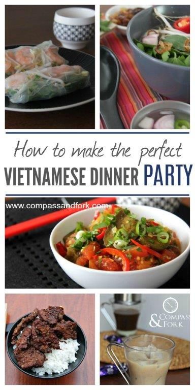 Pho Dinner Party, Vietnamese Dinner, Easy Dinner Party Recipes, Dinner Party Ideas, Asian Dinner, Greek Dinners, Fresh Spring Rolls, Hosting Ideas, Asian Dinners