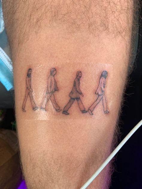 The Beatles Inspired Tattoos, Abbey Road Tattoo, Beatles Inspired Tattoos, Beatles Tattoo, Hippie Tattoo, Tattoo Maker, Beatles Abbey Road, Dazed And Confused, Tat Ideas