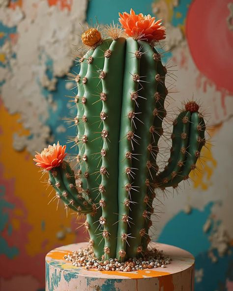 cactus Saturday #cactuslover #cactusgirl #cactusart #aiimagecreator #aicreator #aidesigner #aiillustrator #saturdayart Palm Dessert, Cactus Water, Savage Garden, Flowering Cactus, Cactus Photography, Cactus Art, Orange Art, Skin Art, Cacti And Succulents