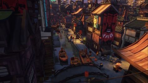 Ninjago Landscape, Ninjago Background, Ninjago Aesthetic, Lego Ninjago City, Ninjago City, Ninjago Screenshots, Lloyd Ninjago, Hogwarts Dr, Ninjago Fanart