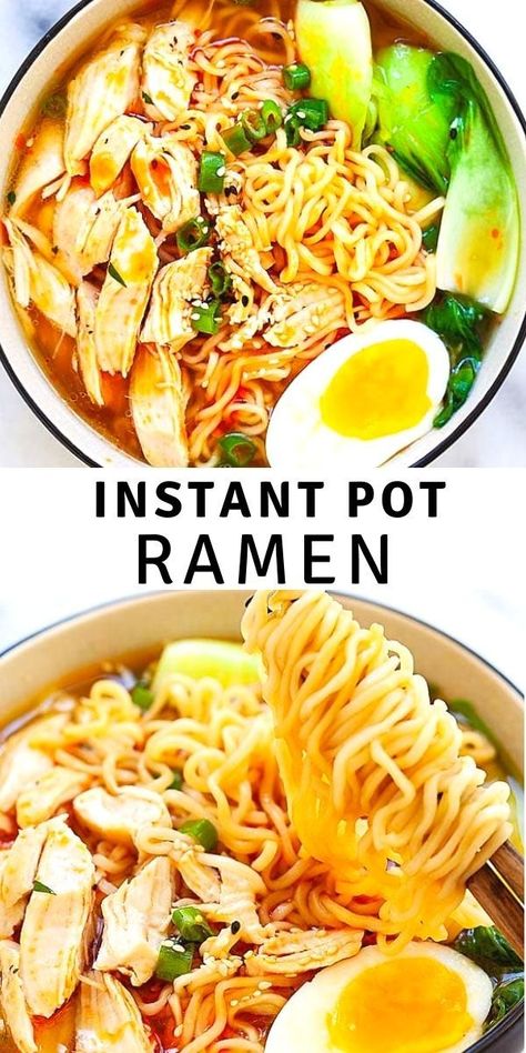 Instant Pot Ramen, Chicken Ramen, Ramen Recipe, Mapo Tofu, Best Instant Pot Recipe, Instant Pot Soup, Ramen Recipes, Easy Instant Pot Recipes, Instant Pot Dinner Recipes