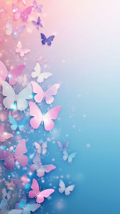 Butterflies in aesthetic glitter style backgrounds outdoors purple. | premium image by rawpixel.com Butterfly Art Aesthetic, Butterfly Screen Saver, Butterfly Iphone Wallpaper, Butterflies Background, Spring Iphone Wallpaper, Tinkerbell Pictures, Wallpaper Butterfly, Aesthetic Glitter, About Butterfly