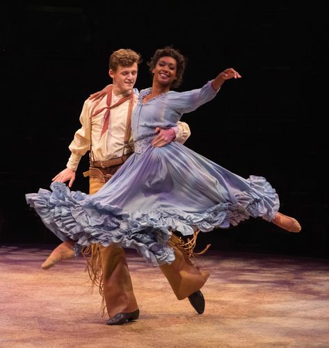 Conrad Sager as Dream Curly and Taeler Cyrus as Dream Laurey in OKLAHOMA! produced by Broadway At Music Circus at the Wells Fargo Pavilion June 25-30. Photo by Kevin Graft. Oklahoma Musical Hairstyles, Oklahoma Musical Costumes, Oklahoma The Musical, Oklahoma Musical Set Design, Musical Theatre Playbill, Oklahoma Musical, Sweet Charity, An American In Paris, The University Of Oklahoma