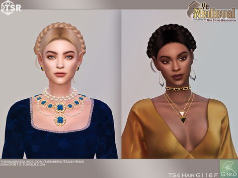 Sims 4 Cc Medieval, Sims Wardrobe, Sims Historical, Targaryen Hair, Sims 4 Decades Challenge, Medieval Hairstyles, Sims Medieval, Sims 4 Children, Sims 4 Body Mods