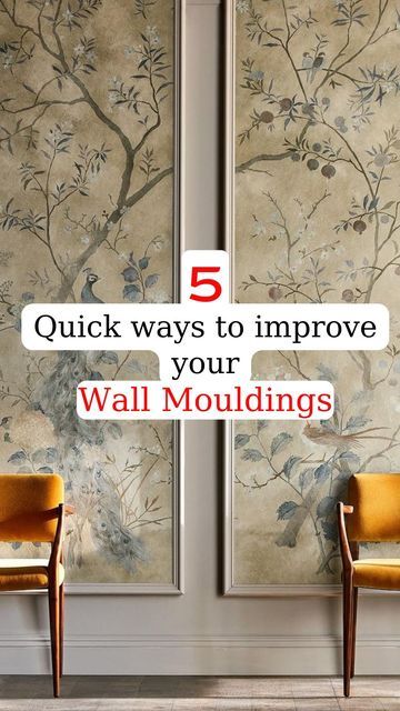 Wallpaper And Moulding Wall, Wallpaper In Wall Moulding, Wall Mouldings With Wallpaper, Wall Moulding Mirror, Moulding On Walls With Wallpaper, Wall Moulding With Mirror, Molding On Walls With Wallpaper, Wallpaper With Moulding, Wallpaper In Moulding