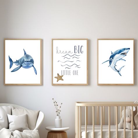 Ocean Nursery Decor: Sea Animal Prints, Shark Wall Art, Digital Poster Bundle for Kids Ocean Nursery Boy, Shark Nursery Theme, Dolphin Nursery, Shark Prints, Sea Life Nursery, Shark Nursery, Shark Wall Art, Ocean Nursery Decor, Whale Wall Art