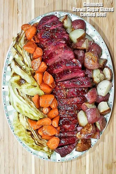 Guinness Glazed Corned Beef, Corned Beef Glaze Recipe, Slow Roasted Corned Beef, Oven Roasted Corned Beef, Glazed Corned Beef, Roasted Corned Beef, Best Corned Beef Recipe, Baked Corned Beef, Everyday Dinners