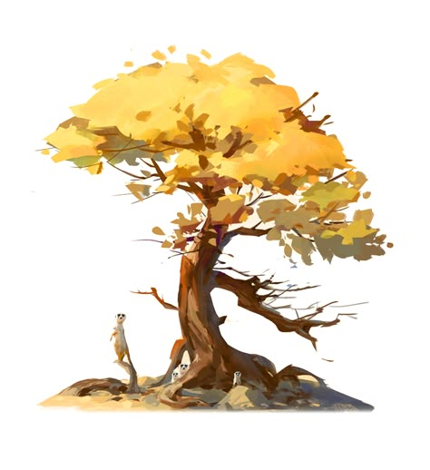 ArtStation - 大树素材第三期, yiru wang Fantasy Tree Drawing, Fantasy Tree, Concept Art Tutorial, Fantasy Background, Seni Dan Kraf, Landscape Concept, Tree Illustration, Digital Painting Tutorials, Landscape Drawings