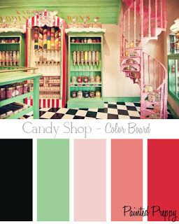 Painted Preppy: Color Boards Fancy Store, Wonka Party, Sweet Factory, Country Stores, Retro Candy, Dream Place, Vintage Candy, Color Story, Shop Window Displays