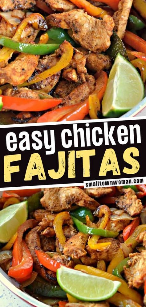 Easy Chicken Fajita Recipe, Skillet Chicken Fajitas, Sheet Pan Chicken Fajitas, Easy Chicken Fajitas, Southwestern Recipes, Chipotle Peppers, Chicken Fajita Recipe, Homemade Dinner Recipes, Pan Chicken Fajitas