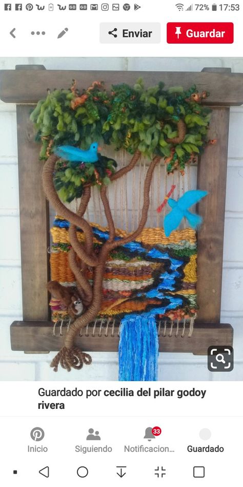 Weaving Loom Projects, Diy Wall Art Decor, Textile Crafts, Diy Crafts Hacks, Crafts Hacks, Needle Art, Loom Weaving, Tapestry Weaving, String Art