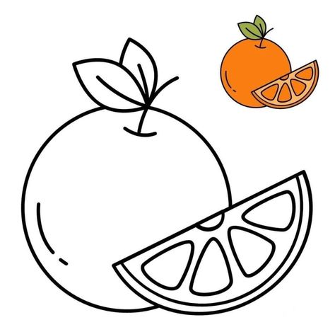 Fruit Drawing For Kids, Free Kids Coloring Pages, Easy Art For Kids, Fruit Coloring Pages, Fruits Drawing, Simple Hand Embroidery Patterns, Preschool Coloring Pages, Fruits For Kids, Easy Drawings For Kids