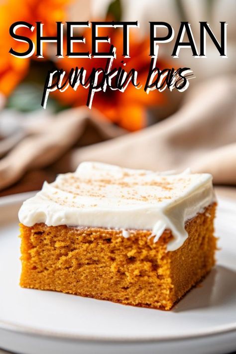 Welcome the chilly season with warm and inviting pumpkin desserts. Explore our curated list of fall dessert ideas, where pumpkin reigns supreme. Paul's Pumpkin Bars, Spice Cake Pumpkin Bars, Homemade Pumpkin Bars, Recipe For Pumpkin Bars, Pumpkin Bars For A Crowd, Pumpkin Bars With Cake Mix Easy, Pumpkin Bars Cream Cheese Frosting, Pumpkin Bar Recipes, Cream Cheese Pumpkin Bars