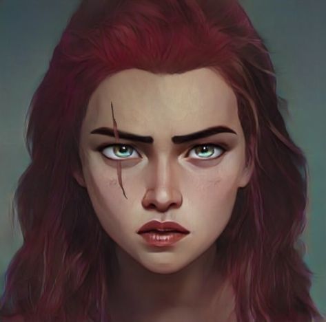 but with a scar☠️ Arcane Female Oc, Scar On Eyebrow, Arcane Face Claim, Scar Over Eye Drawing, Arcane Oc Girl, Eyebrow Scar, Arcane Oc, Eyebrow Drawing, Scar Makeup