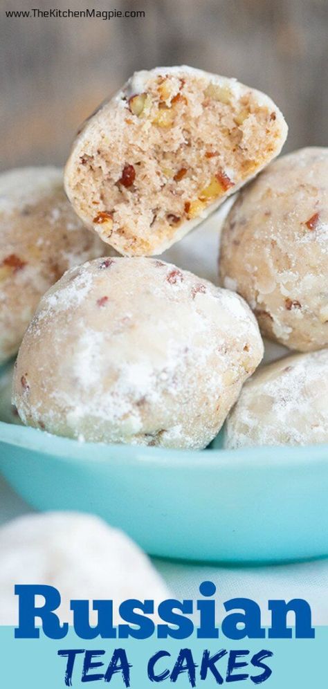 Snowballs Cookies, Russian Tea Cookies, Russian Tea Cakes, Cinnamon Tea Cake, Hazelnut Recipes, Green Tea Cake, Russian Tea Cake, Hazelnut Cookies, Tea Cakes Recipes