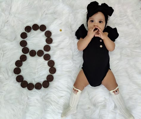 Cute little baby girl in black playsuit 8month Photoshoot Ideas, 8months Baby Photoshoot Ideas, 8 Months Baby Photoshoot Ideas, 1 To 12 Months Baby Photo Ideas, Baby 8 Months Photography, 8 Month Photoshoot Ideas, 8 Th Month Baby Photo Shoot, 8 Month Photoshoot, 8months Baby Photoshoot