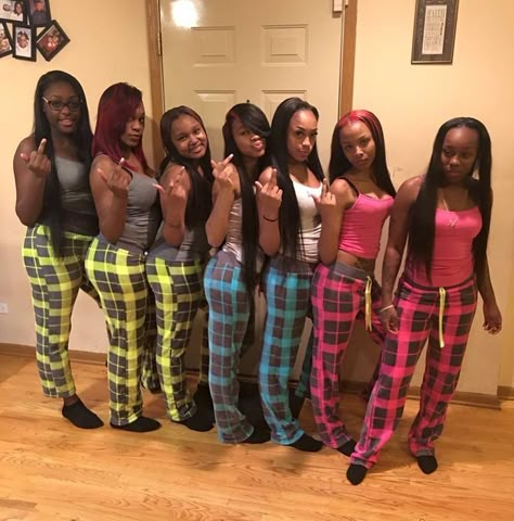 Matching Sleepover Outfits, Matching Pajamas Friends Sleepover Black, Barbie First Birthday, Best Friend Sleepover, Matching Group Outfits, Friend Sleepover, Majorette Outfits, Sleepover Outfit, Friend Groups