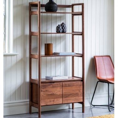 Bookracks, Shelving Units & Sideboard Storage | Cult Furniture Open Shelving Units, Walnut Shelves, Hickory Furniture, Display Unit, Etagere Bookcase, Italian Furniture, Beautiful Furniture, Solid Walnut, Wood Shelves