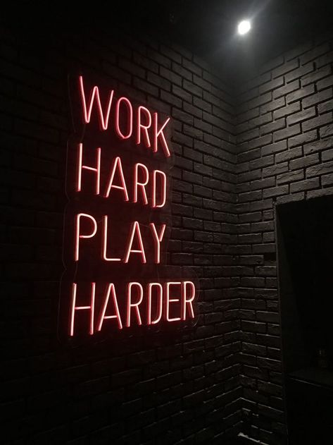 Work And Play Quotes, Play Girl Quotes, Work Hard Vision Board, Work Hard Play Hard Aesthetic, Hard Working Girl Aesthetic, Work Out Aesthetic Vision Board, Work Hard Wallpaper Aesthetic, 2024 Moodboard Aesthetic, Neon Quotes Aesthetic