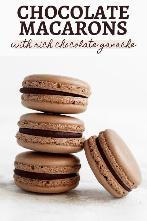 Easy Homemade Cookie Recipes, Savoury Pastry Recipe, Easy Homemade Cookies, Chocolate Macarons, Chocolate Macaroons, French Cookies, Chocolate Macaron, French Macaroons, Decadent Chocolate Cake