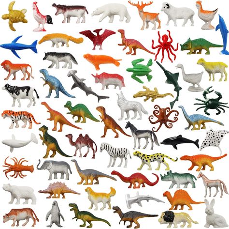 DOITEM Animal Toys, 60 Pcs Assorted Dinosaur Ocean Sea Animal Farm Animal Jungle Animal Wild Animals Dinosaurs Figure Realistic Plastic Zoo Play Set Small Toys for Kids Cupcake Topper Party Favors Check more at https://gayliving.ca/product/doitem-animal-toys-60-pcs-assorted-dinosaur-ocean-sea-animal-farm-animal-jungle-animal-wild-animals-dinosaurs-figure-realistic-plastic-zoo-play-set-small-toys-for-kids-cupcake-topper-party-favors/ Farm Animal Toys, Animal Jungle, Dinosaurs Figures, Dog Car Seat Cover, Space Toys, Small Toys, Jungle Animal, Animal Toys, Sea Animal