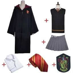 Gryffindor Uniform Costume Hermione Granger Cosplay Halloween Costume Draco Y Hermione, Hermione Granger Cosplay, Hermione Granger Costume, Gryffindor Uniform, Gryffindor Costume, Ron Y Hermione, Skirt Uniform, Harry Potter Cosplay, Harry Potter Wedding