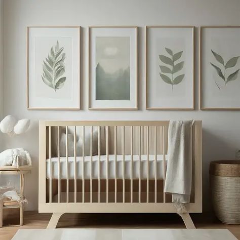 13 Serene and Stylish Gender-Neutral Nursery Designs That Will Amaze You! - DIYCozy: Nails, Decor, DIY, Gardening, Holidays Gender Neutral Nursery Wall Decor, Gender Neutral Green Nursery, Green Gender Neutral Nursery, Mark Baby, Cream Bedroom Ideas, Gender Neutral Nursery Design, Gender Neutral Nursery Art, Nursery Design Neutral