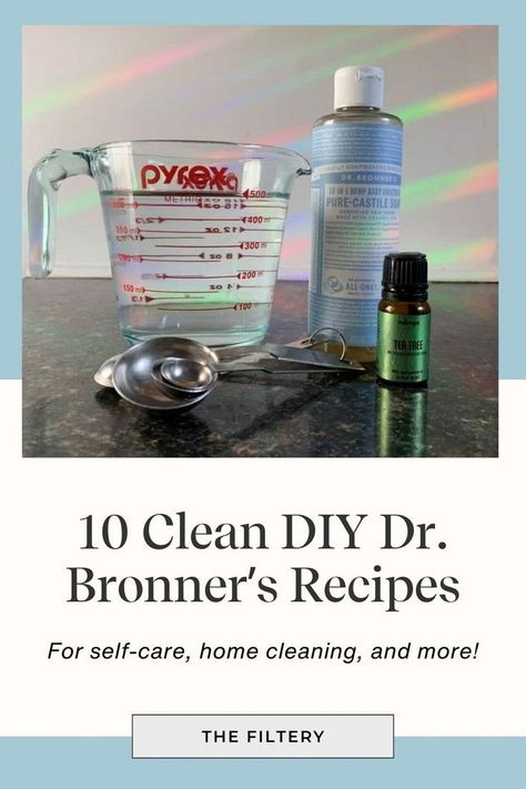 Transform your self care routine and home cleaning with these 10 Dr. Bronner’s recipes. Ideal for non toxic living, these recipes offer innovative uses for Dr. Bronner’s products, including non toxic body care and eco friendly cleaning solutions. Explore how Dr. Bronner’s can simplify your life with these easy, natural recipes. Dr Bronners Laundry, Dr Bronners Recipes, Non Toxic Dishwasher Detergent, Non Toxic Furniture, Non Toxic Laundry Detergent, Dish Cleaner, Laundry Recipe, Toxic Laundry Detergent, Non Toxic Laundry