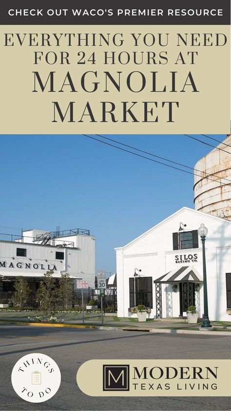 Planning a day packed with everything from shopping, to eating, to sightseeing? Magnolia Market in Waco, Texas is the place to be! With its abundance of fun activities and delicious food, you'll never be bored here. If you're looking for the perfect 24 hours at Magnolia Market, then read on for everything you need to make the most of your day! Magnolia Waco Texas, Silos Magnolia, Magnolia Market Waco, Texas Living, Best Weekend Getaways, Texas Photography, Indoor Outdoor Pool, Waco Texas, Magnolia Market