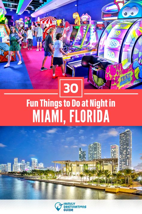 Want ideas for stuff to do in Miami, FL at night? We’re FamilyDestinationsGuide and we’re here to help: Whether you’re looking for fun places to go, things to see, or places to visit at night in Miami, we’ve got you covered. Now, discover the best night time activities Miami has to offer you #miami #miaminights #miamithingstodoatnight Miami With Teens, Miami At Night, What To Do In Miami, Bahamas Travel Guide, Things To Do In Miami, Swimming Pigs, South Beach Hotels, Wynwood Walls, Bahamas Vacation