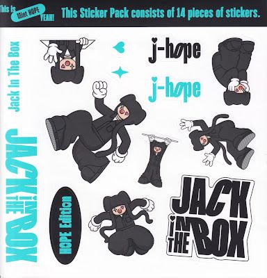 kpop scans: J-Hope ( BTS ) - first album Jack in the box Hope edition sticker pack + folded poster Kpop Scans, Bts Tattoo, Folded Poster, Bts Tattoos, Hope Bts, Kpop Collection, Member Card, Kpop Diy, Jack In The Box