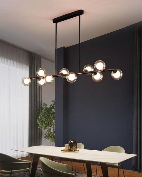 Long Lighting Fixtures Dining Rooms, Minimalistic Chandeliers For Living Room, Simple Lights For Living Room, Modern Dining Table Pendant Light, Hanging Lights On Dining Table, Hanging Lights In Dining Room, Interior Hanging Lights, Nordic Chandelier Living Room, Hanging Lights For Dining Table