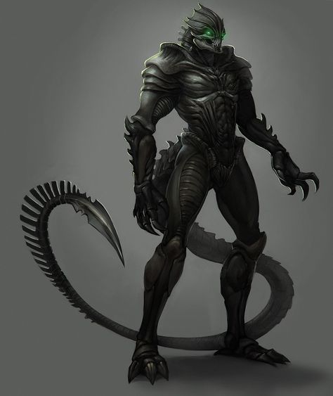 Amazing alien concept Snake Alien Concept Art, Alien Beast Concept Art, Evil Alien Concept Art, Reptilian Alien Concept Art, Fantasy Alien Races, Cybernetic Monster, Alien Warrior Concept Art, Xenomorph Concept Art, Alien Monster Concept Art