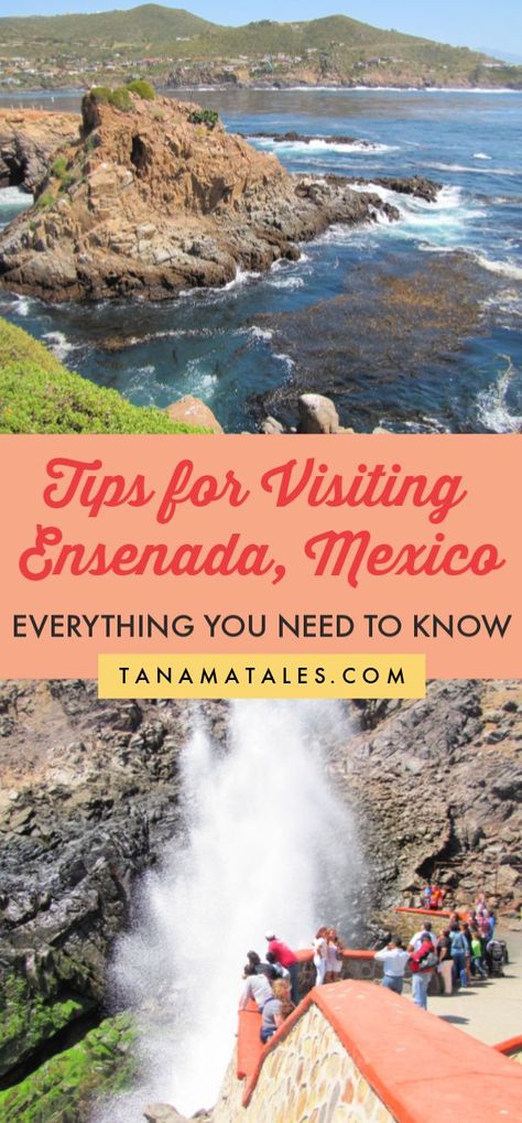 Things to do in #Ensenada, #Mexico - Travel tips and vacation ideas - Planning a trip to Ensenada? I am providing details on how to stay safe, how to handle money, what to do, what to eat, what to bring and how to move around. Let me show you the best attractions (La Bufadora, Malecon), food (seafood carts), restaurants (La Concheria, Muelle 3) and shopping areas. #BajaCalifornia Carribean Travel, Boating Life, Best Beaches In Mexico, Rosarito Beach, Ensenada Mexico, Best Island Vacation, Food Seafood, Mexico Travel Guides, Tropical Travel